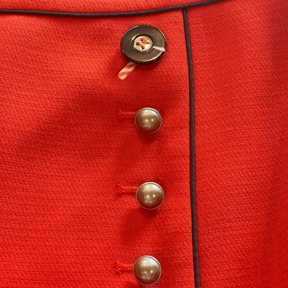 Anthropologie Leifsdottir Regatta Orange A-Line Short Skirt, Retro, Size 6 - Picture 5 of 14